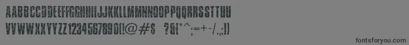 フォントBrokenglass – 黒い文字の灰色の背景