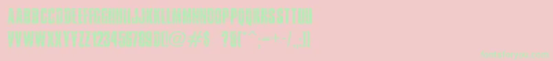 Brokenglass Font – Green Fonts on Pink Background