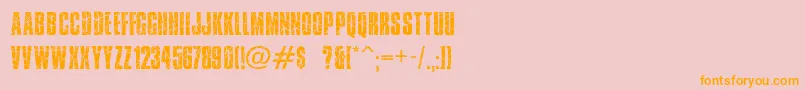 Brokenglass Font – Orange Fonts on Pink Background