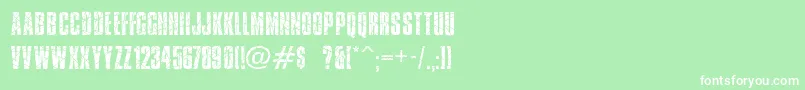 フォントBrokenglass – 緑の背景に白い文字