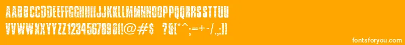 フォントBrokenglass – オレンジの背景に白い文字