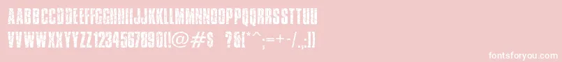 Brokenglass-Schriftart – Weiße Schriften auf rosa Hintergrund