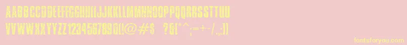 Brokenglass Font – Yellow Fonts on Pink Background