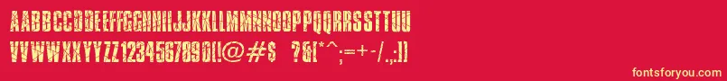 Brokenglass Font – Yellow Fonts on Red Background