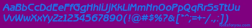 BenguiatgothicettBolditalic Font – Blue Fonts on Purple Background