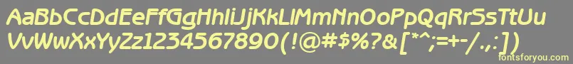 BenguiatgothicettBolditalic Font – Yellow Fonts on Gray Background
