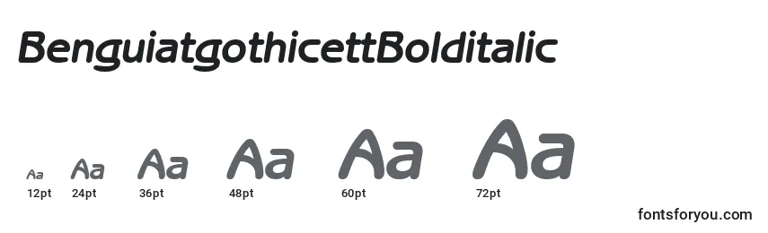 Размеры шрифта BenguiatgothicettBolditalic