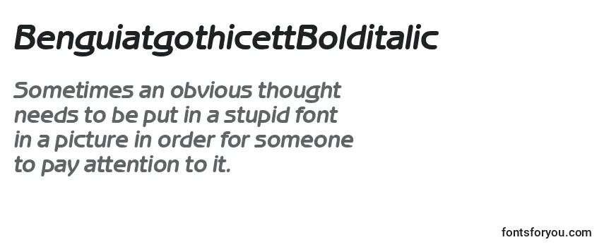 Review of the BenguiatgothicettBolditalic Font