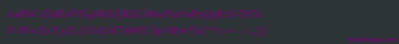 Шрифт EucrosiaupcItalic – фиолетовые шрифты на чёрном фоне