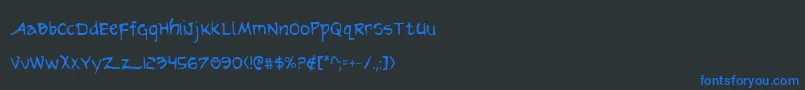 ArilonCondensed Font – Blue Fonts on Black Background