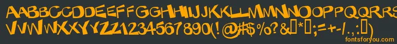 Kablam ffy Font – Orange Fonts on Black Background