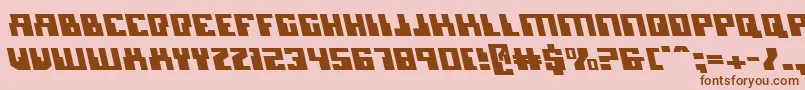 Micronianleft Font – Brown Fonts on Pink Background