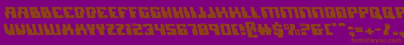 Więcej informacji o czcionce Micronianleft Czcionka Micronianleft – brązowe czcionki na fioletowym tle