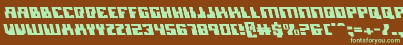 Micronianleft Font – Green Fonts on Brown Background