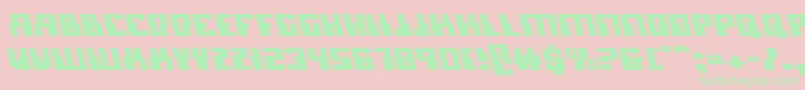 Micronianleft Font – Green Fonts on Pink Background