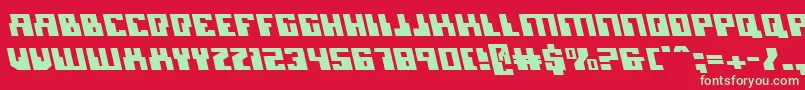 Micronianleft Font – Green Fonts on Red Background