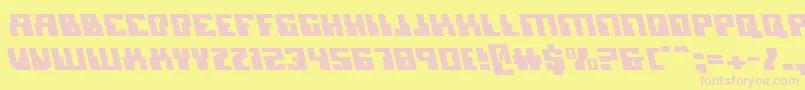 Micronianleft Font – Pink Fonts on Yellow Background