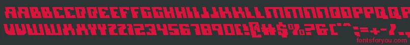 Micronianleft Font – Red Fonts on Black Background