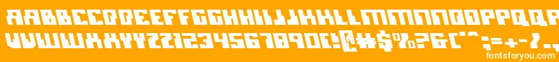 Micronianleft Font – White Fonts on Orange Background