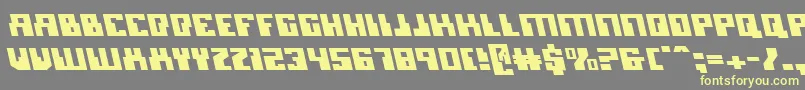 Micronianleft Font – Yellow Fonts on Gray Background