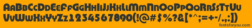 BighaustitulExtrabold-Schriftart – Schwarze Schriften auf orangefarbenem Hintergrund