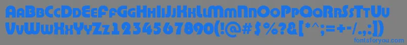 BighaustitulExtrabold Font – Blue Fonts on Gray Background