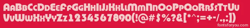 BighaustitulExtrabold Font – Pink Fonts on Red Background