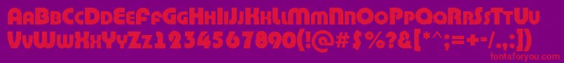 BighaustitulExtrabold Font – Red Fonts on Purple Background