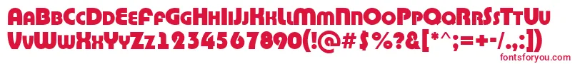 BighaustitulExtrabold Font – Red Fonts on White Background
