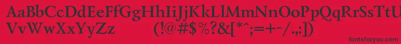 Weitere Informationen zur LazurskiexpodcBold-Schriftart LazurskiexpodcBold-Schriftart – Schwarze Schriften auf rotem Hintergrund