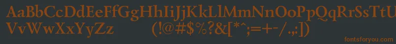 LazurskiexpodcBold Font – Brown Fonts on Black Background