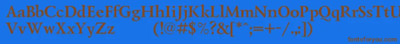 LazurskiexpodcBold Font – Brown Fonts on Blue Background