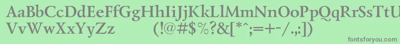 Weitere Informationen zur LazurskiexpodcBold-Schriftart LazurskiexpodcBold-Schriftart – Graue Schriften auf grünem Hintergrund