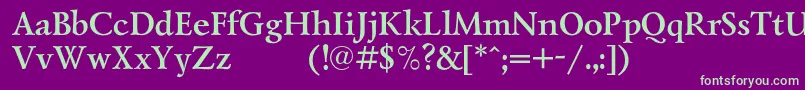Weitere Informationen zur LazurskiexpodcBold-Schriftart LazurskiexpodcBold-Schriftart – Grüne Schriften auf violettem Hintergrund