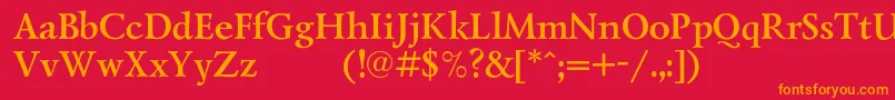 LazurskiexpodcBold Font – Orange Fonts on Red Background