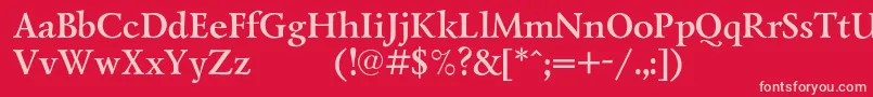 LazurskiexpodcBold Font – Pink Fonts on Red Background