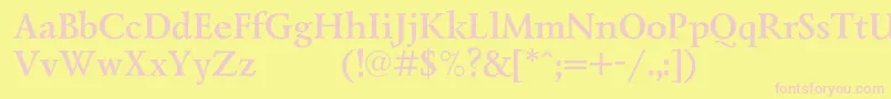 LazurskiexpodcBold Font – Pink Fonts on Yellow Background