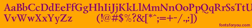 LazurskiexpodcBold Font – Purple Fonts on Orange Background