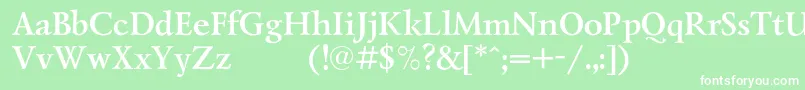 Weitere Informationen zur LazurskiexpodcBold-Schriftart LazurskiexpodcBold-Schriftart – Weiße Schriften auf grünem Hintergrund
