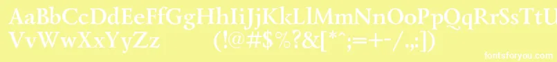LazurskiexpodcBold Font – White Fonts on Yellow Background