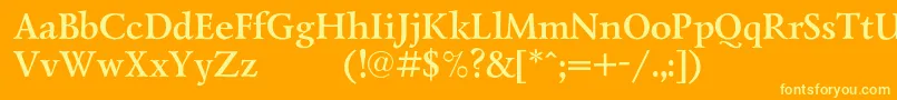 LazurskiexpodcBold Font – Yellow Fonts on Orange Background