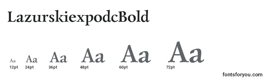 LazurskiexpodcBold Font Sizes