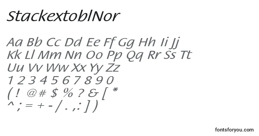 StackextoblNor Font – alphabet, numbers, special characters