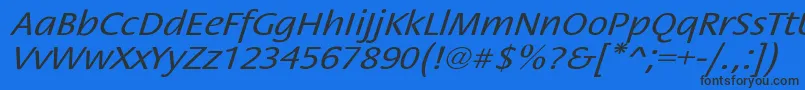 StackextoblNor Font – Black Fonts on Blue Background