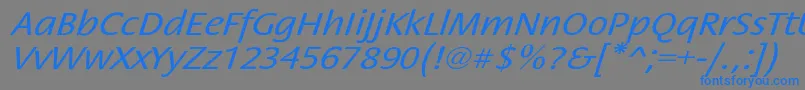 Więcej informacji o czcionce StackextoblNor Czcionka StackextoblNor – niebieskie czcionki na szarym tle