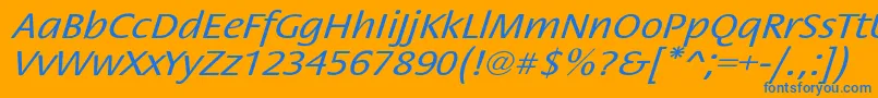 StackextoblNor Font – Blue Fonts on Orange Background