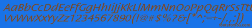 StackextoblNor Font – Brown Fonts on Blue Background
