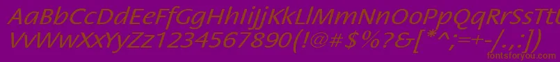 StackextoblNor Font – Brown Fonts on Purple Background