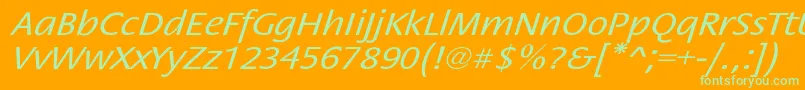 StackextoblNor Font – Green Fonts on Orange Background