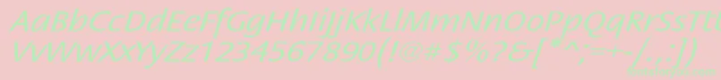 StackextoblNor Font – Green Fonts on Pink Background